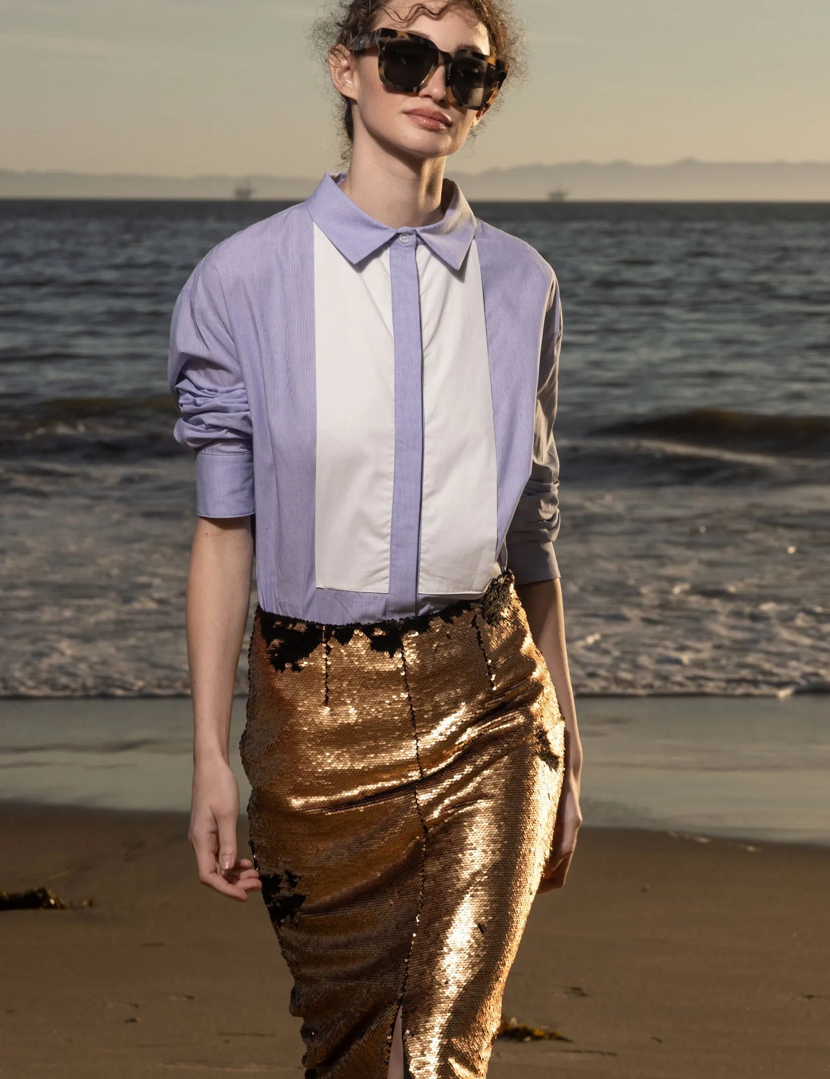 Ember Skirt - Black & Gold - Heidi Merrick