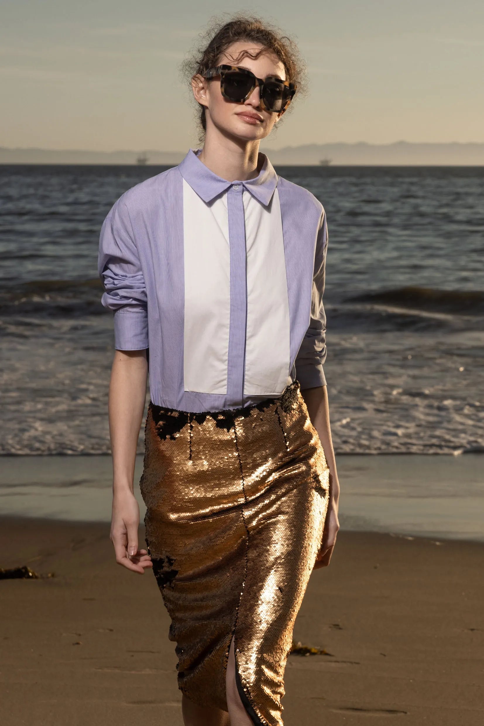 Ember Skirt - Black & Gold - Heidi Merrick