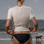 70's SRF LA Slim Tee - Navy Embroidered - Heidi Merrick