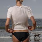 70's SRF LA Slim Tee - Navy Embroidered - Heidi Merrick