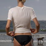 70's SRF LA Slim Tee - Navy Embroidered - Heidi Merrick