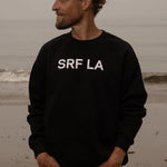 SRF LA Unisex Crewneck - White on Black - Heidi Merrick