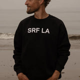 SRF LA Unisex Crewneck - White on Black - Heidi Merrick