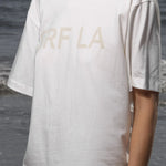 SRF LA Mustache Tee - Antique Cream on White - Heidi Merrick