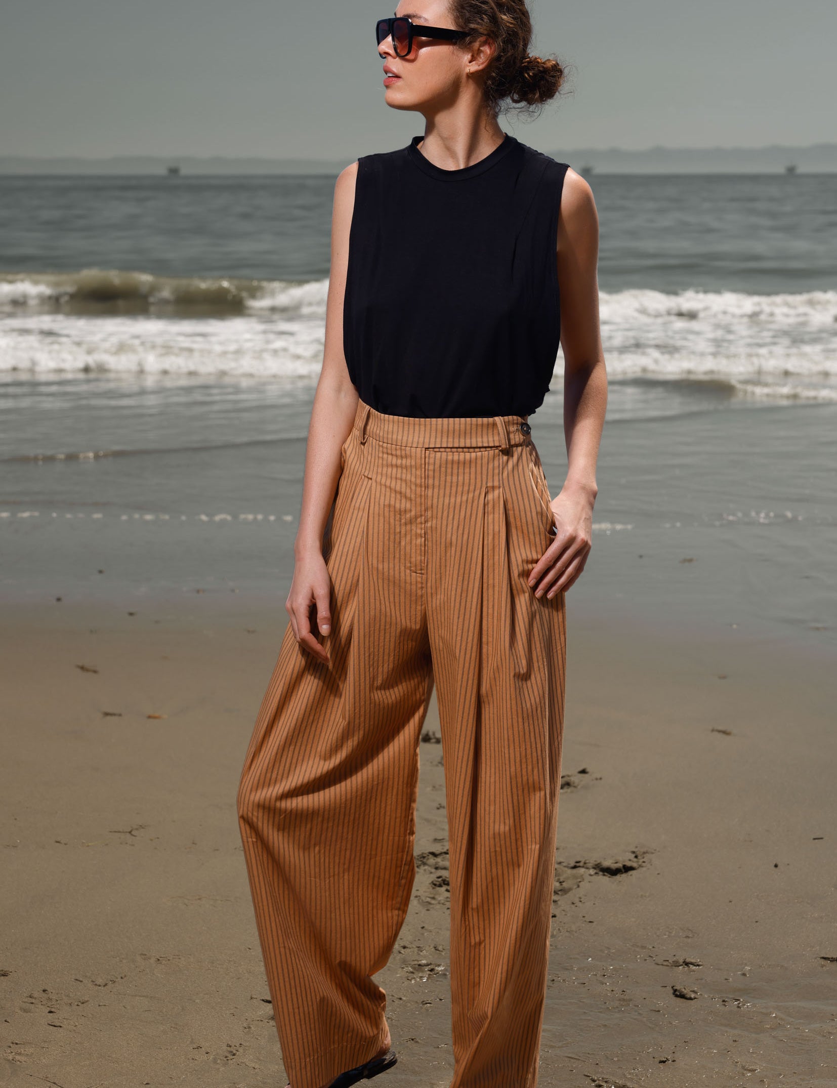 Chaplin Pant - Ticking Stripe - Heidi Merrick