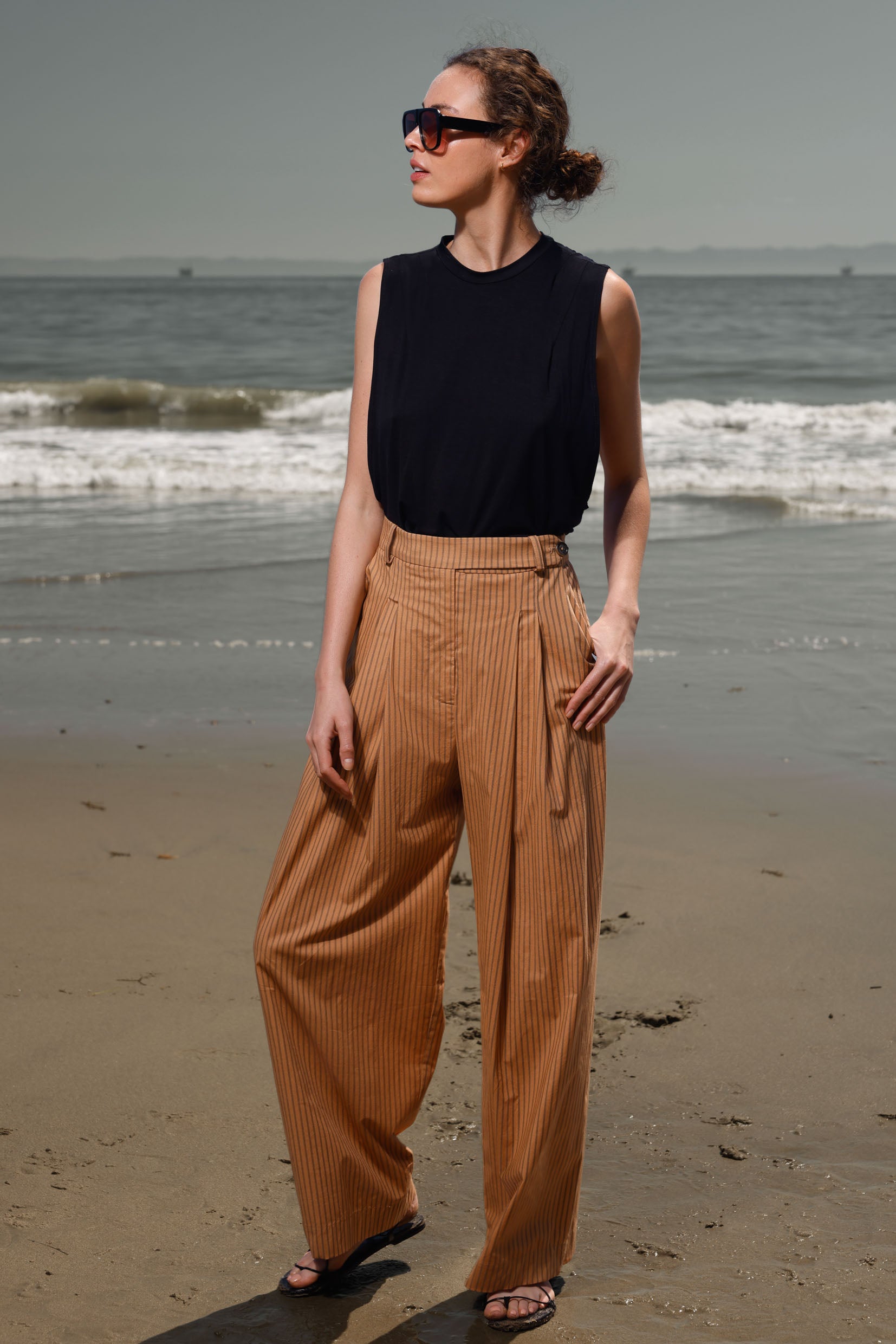 Chaplin Pant - Ticking Stripe - Heidi Merrick