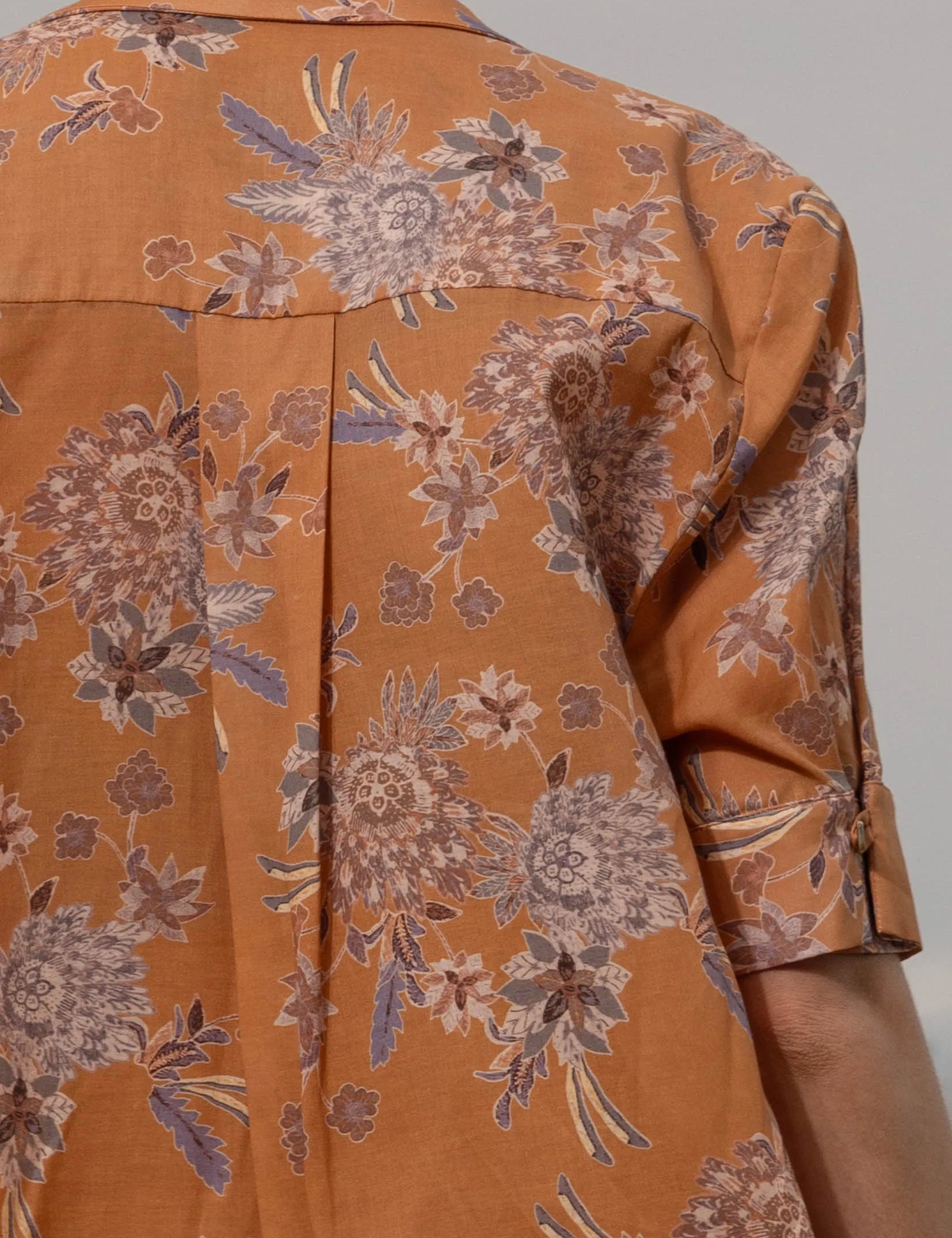 Bali Shirt - Orange Batik - Heidi Merrick