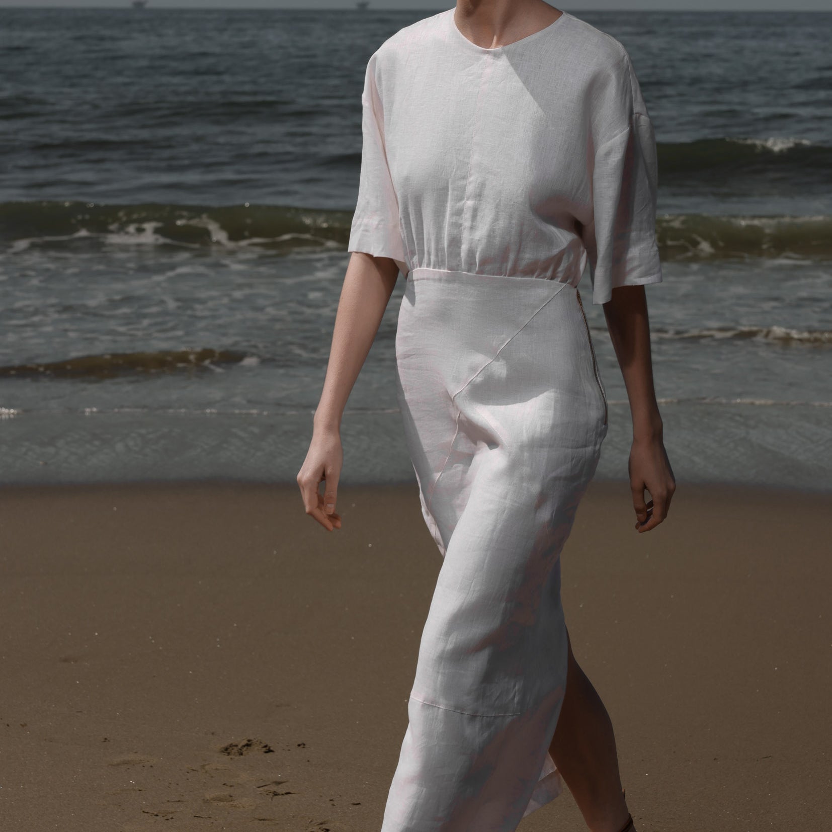 Fauna Dress - Ivory Linen - Heidi Merrick