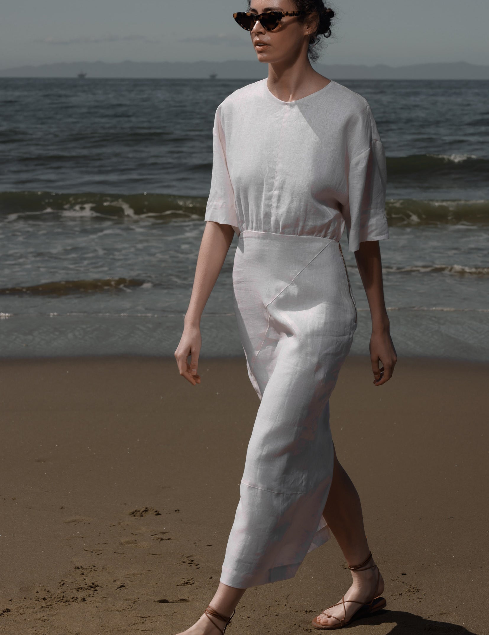 Fauna Dress - Ivory Linen - Heidi Merrick