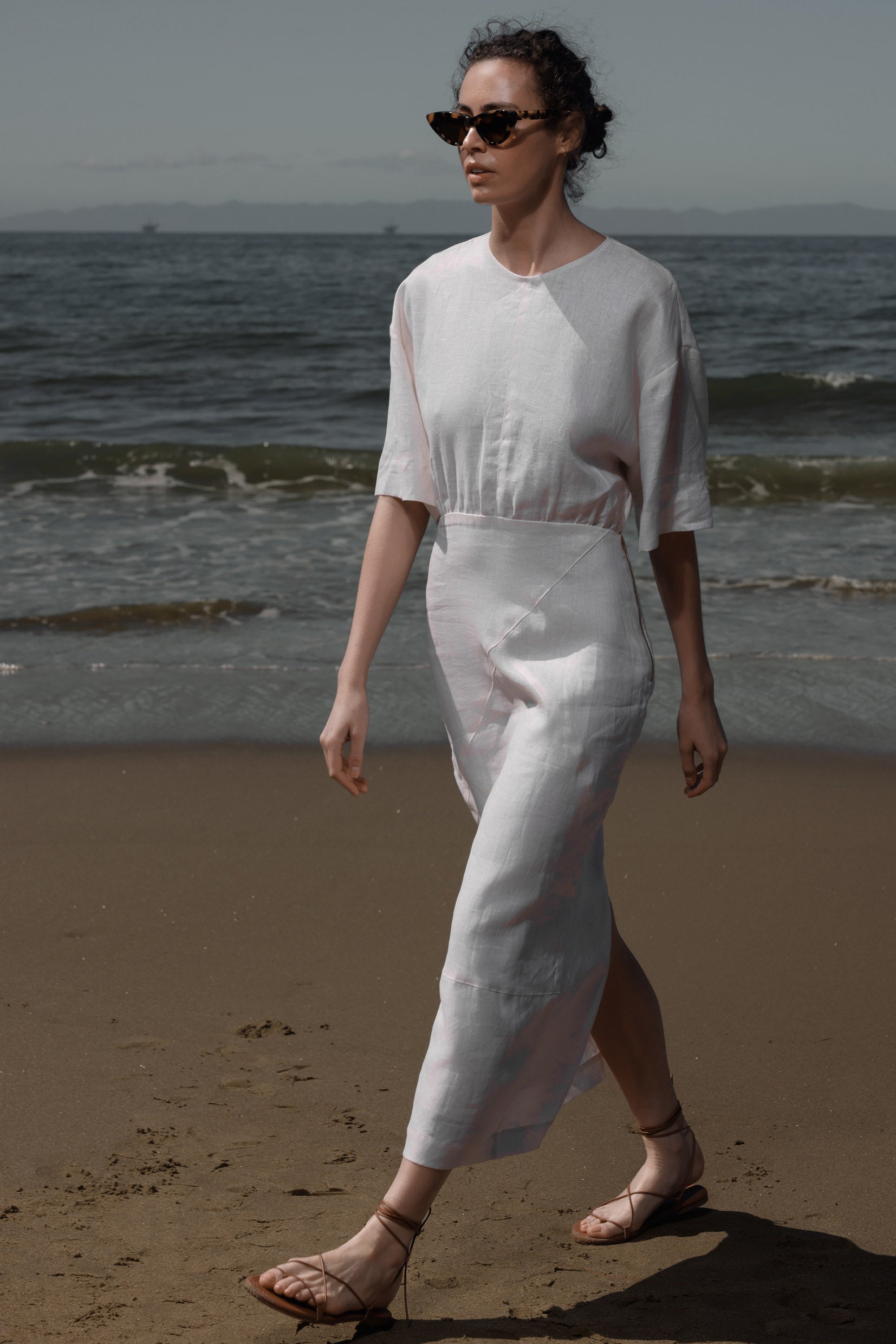 Fauna Dress - Ivory Linen - Heidi Merrick