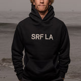 SRF LA Unisex Hoodie - Cream on Black - Heidi Merrick