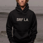 SRF LA Unisex Hoodie - Cream on Black - Heidi Merrick
