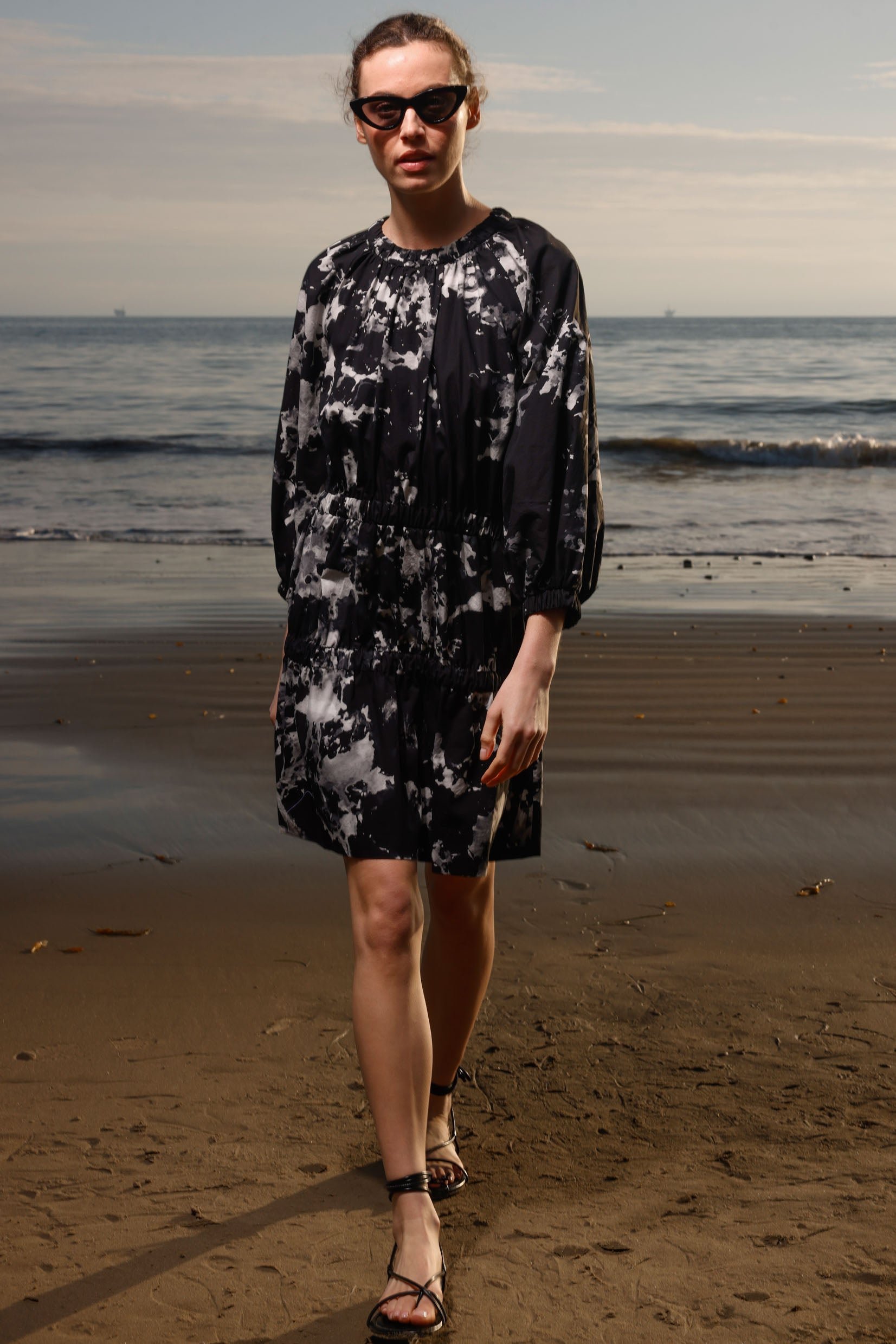 Brooke Dress - Inghua Shirting - Heidi Merrick