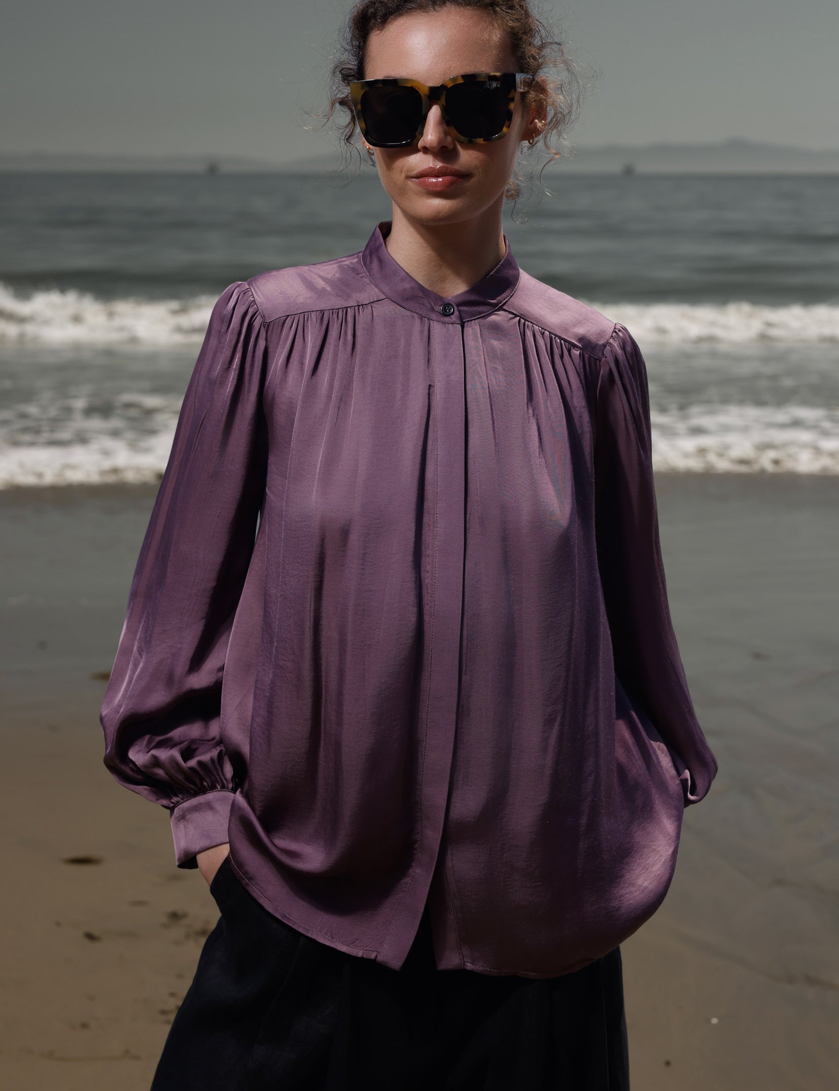 Farah Blouse - Lavender - Heidi Merrick