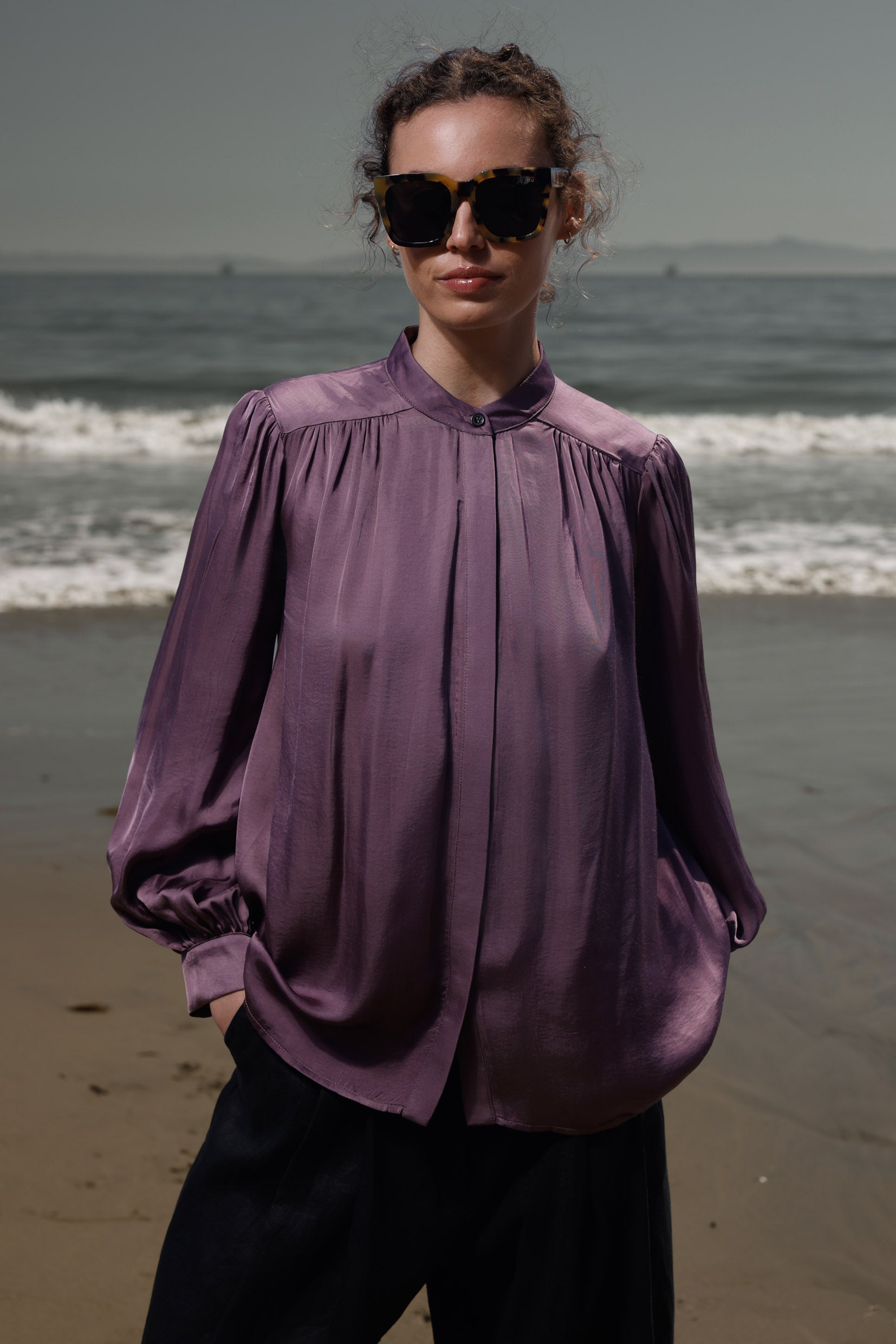 Farah Blouse - Lavender - Heidi Merrick