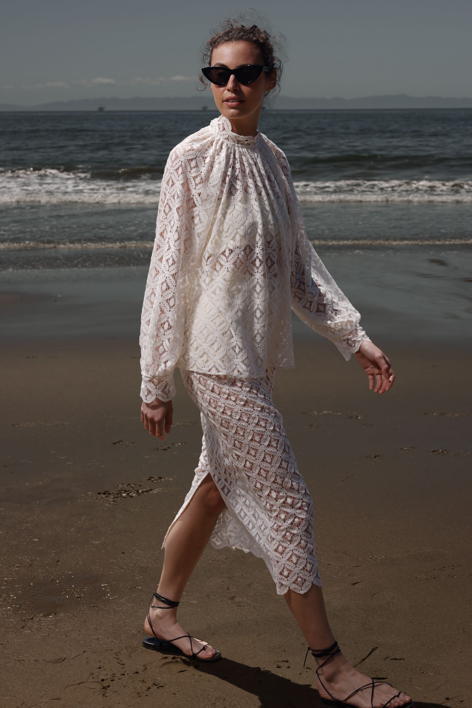 Tara Skirt - Clair de Lune Lace - Heidi Merrick