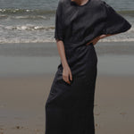 Fauna Dress - Black Linen - Heidi Merrick