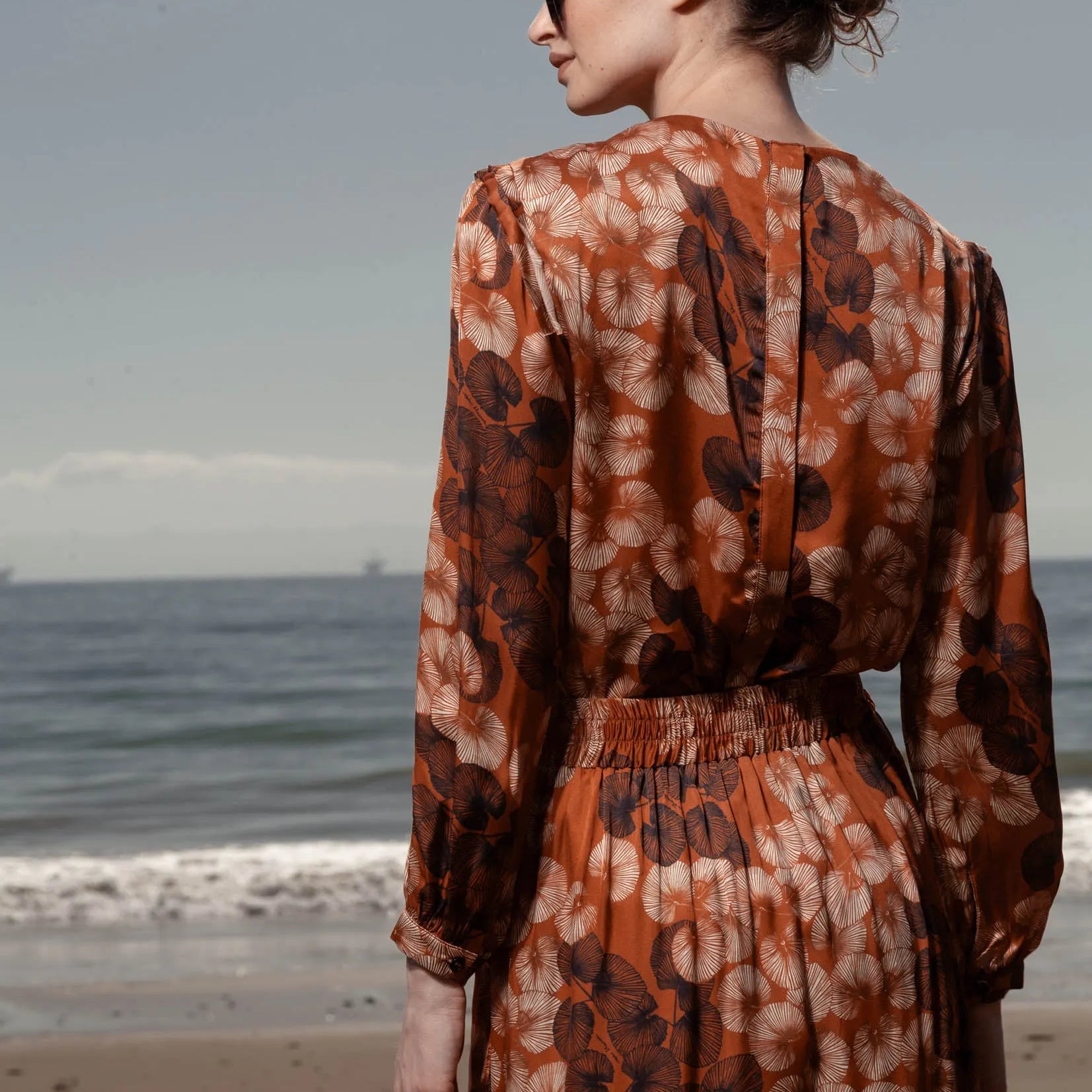 Maeve Skirt - Chalked Palm - Heidi Merrick