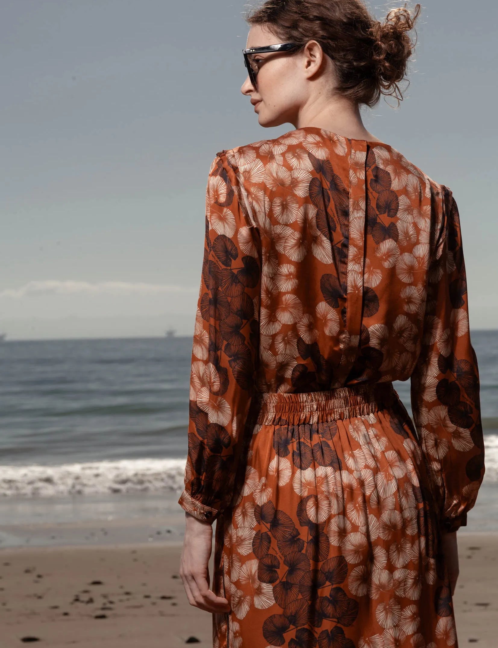 Maeve Skirt - Chalked Palm - Heidi Merrick