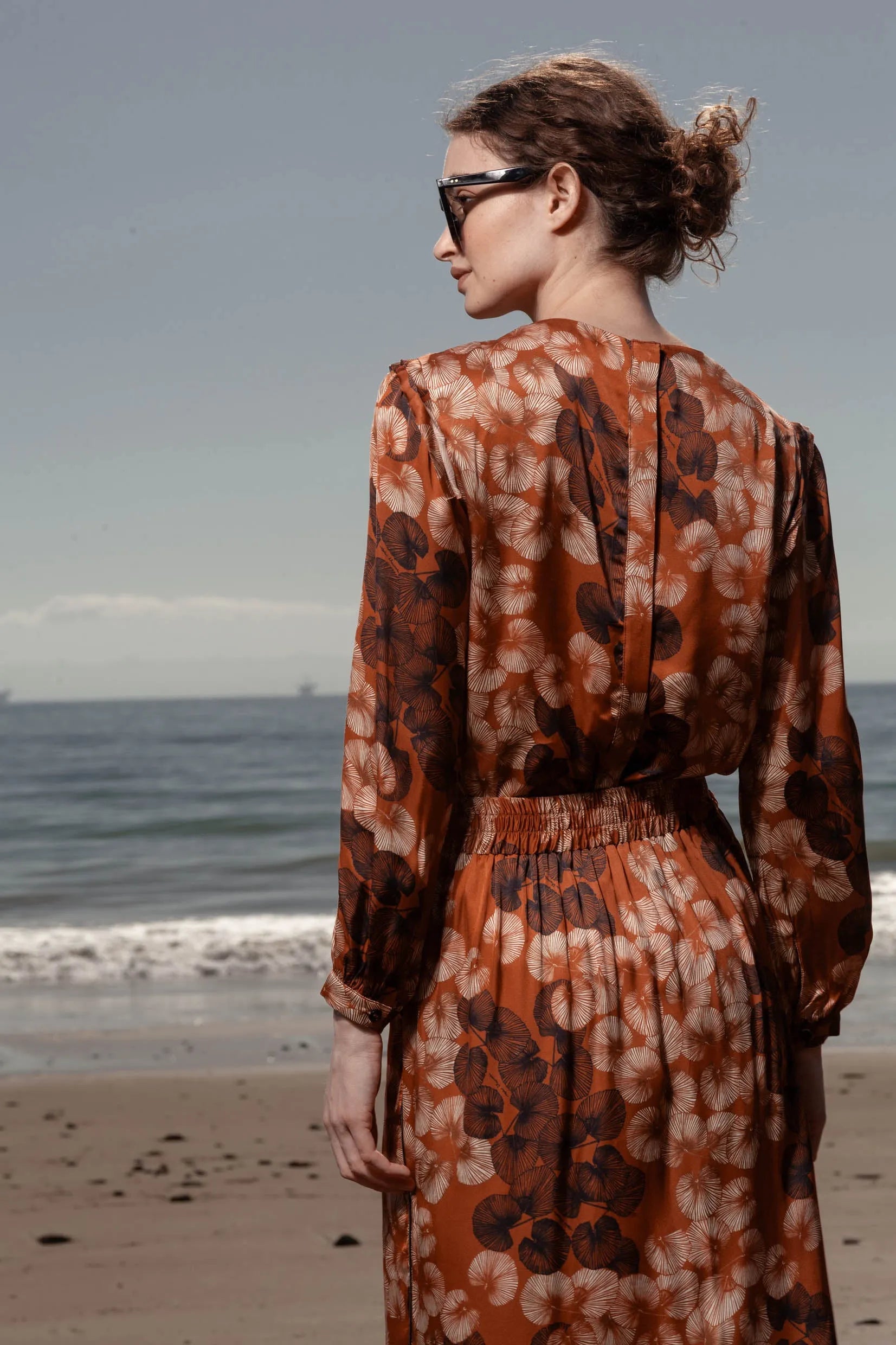 Maeve Skirt - Chalked Palm - Heidi Merrick