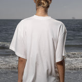 SRF LA Mustache Tee - Antique Cream on White - Heidi Merrick