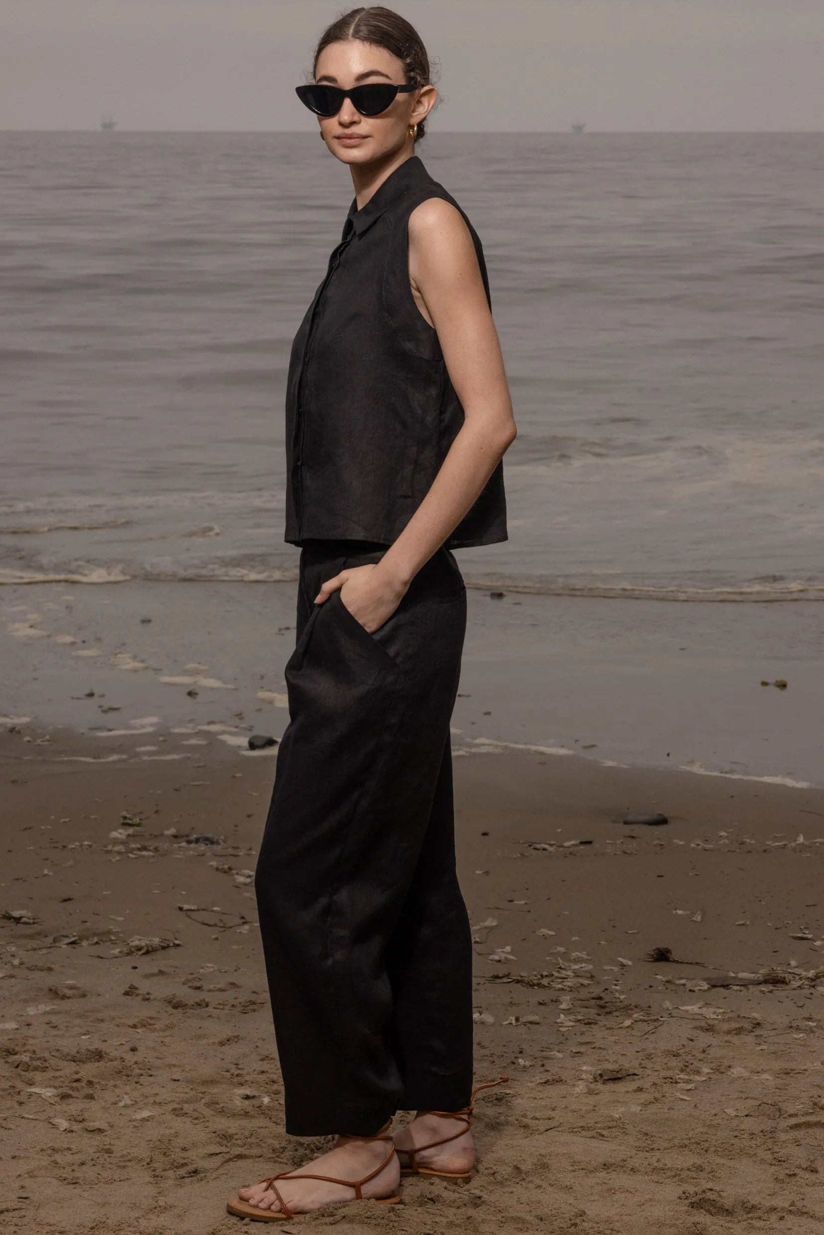 Rosie Top - Noir - Heidi Merrick