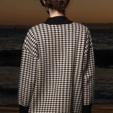 Fanny Cardigan - Ivory Houndstooth - Heidi Merrick