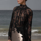 Missive Blouse - Noir Dentelle De Calais