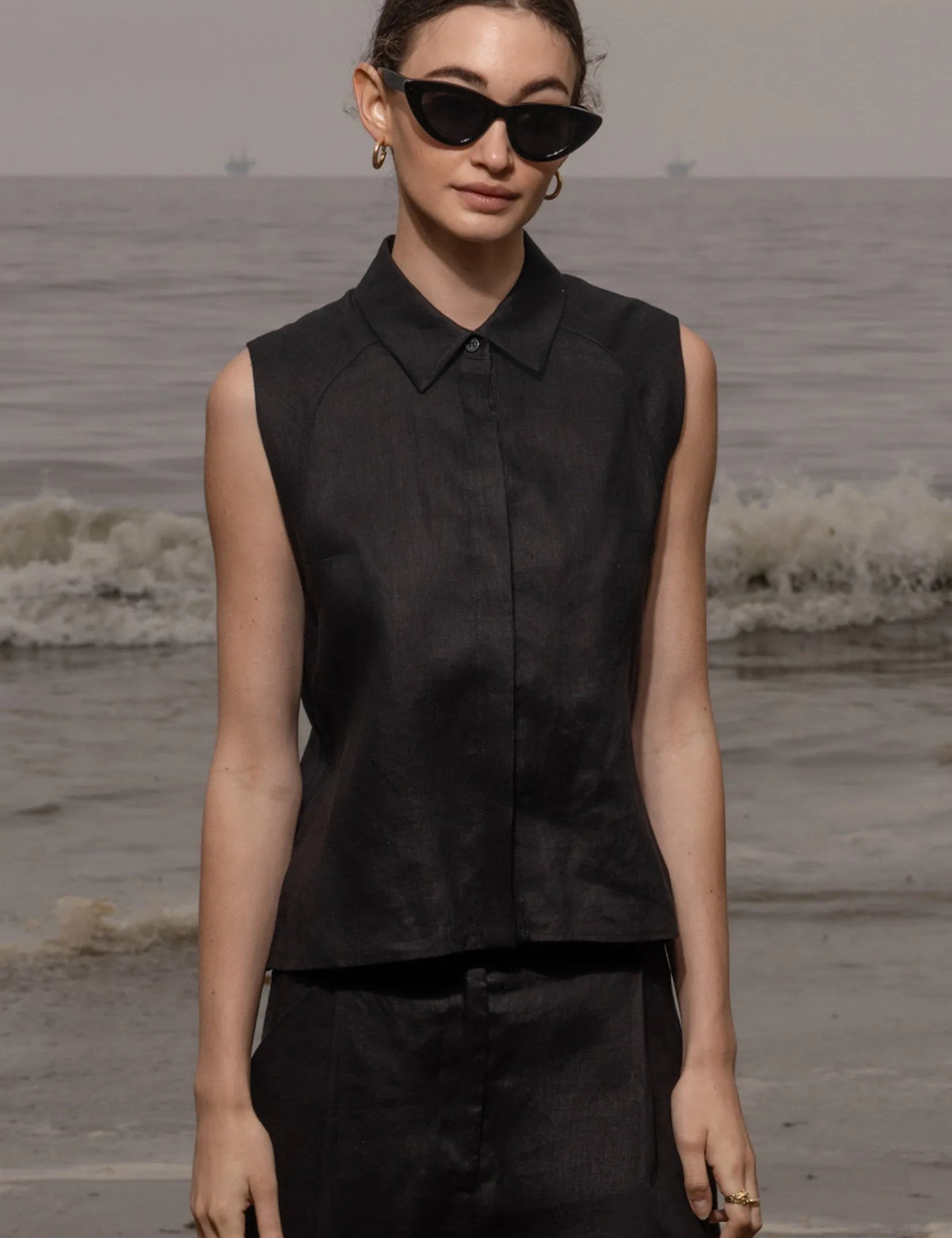 Rosie Top - Noir - Heidi Merrick