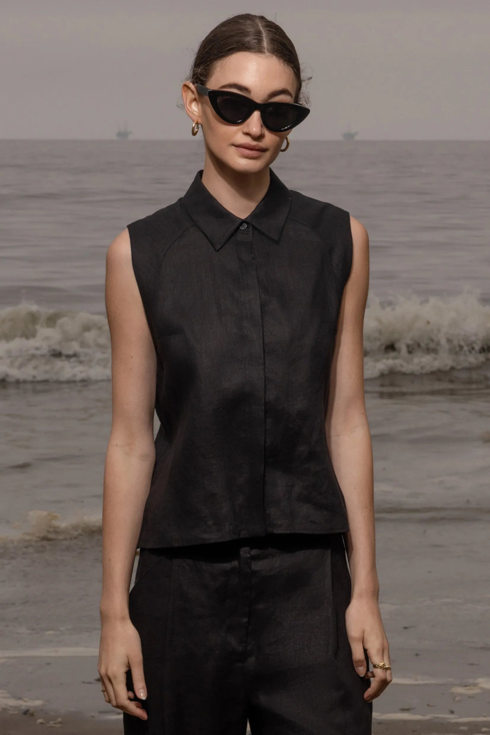 Rosie Top - Noir - Heidi Merrick