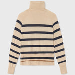 Image 2 of 7 - MARITIME TURTLENECK - SAND STRIPE 