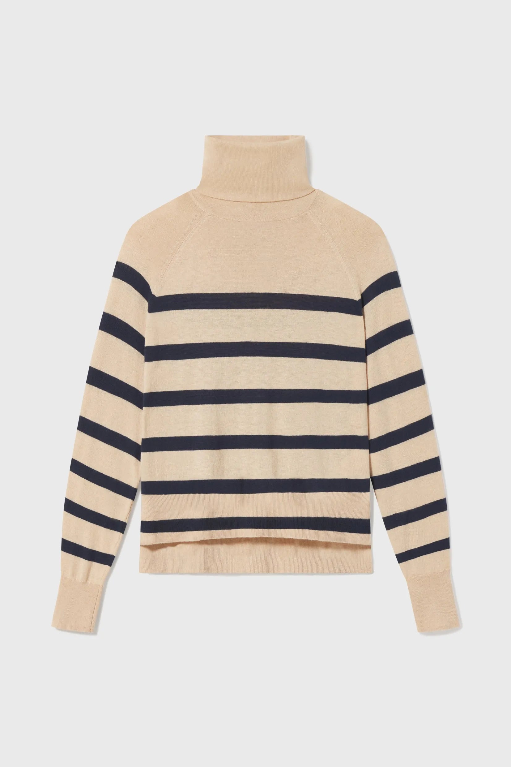 Image 2 of 7 - MARITIME TURTLENECK - SAND STRIPE 