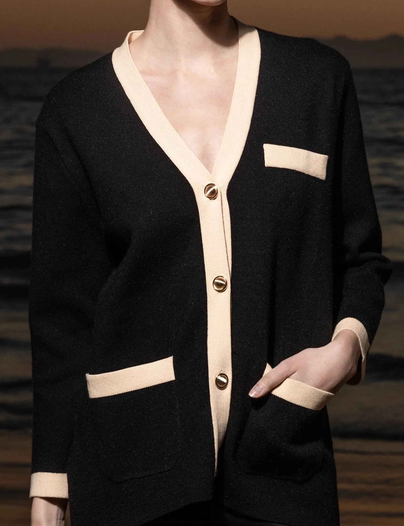 Finny Cardigan - Noir - Heidi Merrick
