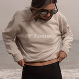 SRF SUMMERLAND Classic Crewneck - Faded Cream - Heidi Merrick