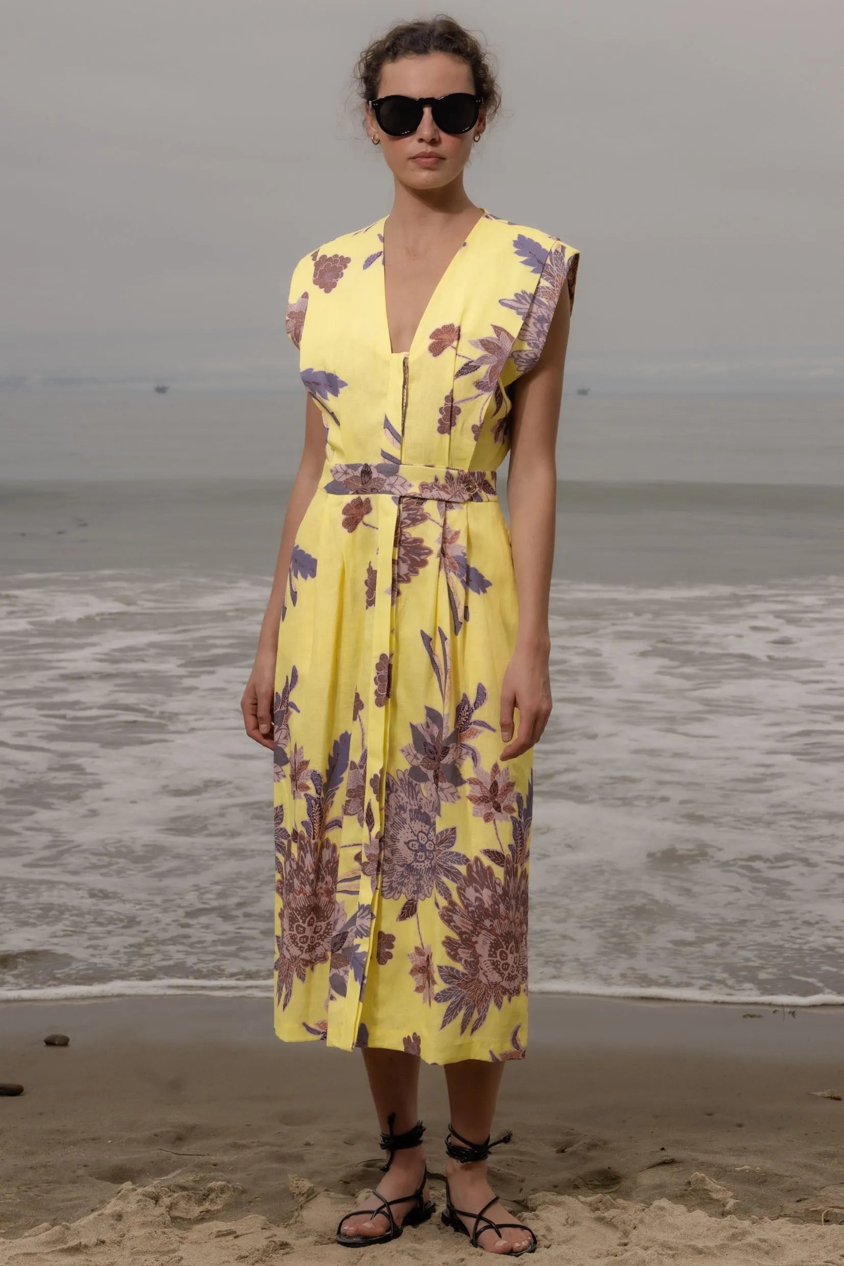 Azadeh Dress - Yellow Batik - Heidi Merrick