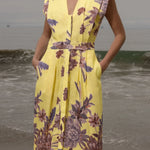 Azadeh Dress - Yellow Batik - Heidi Merrick
