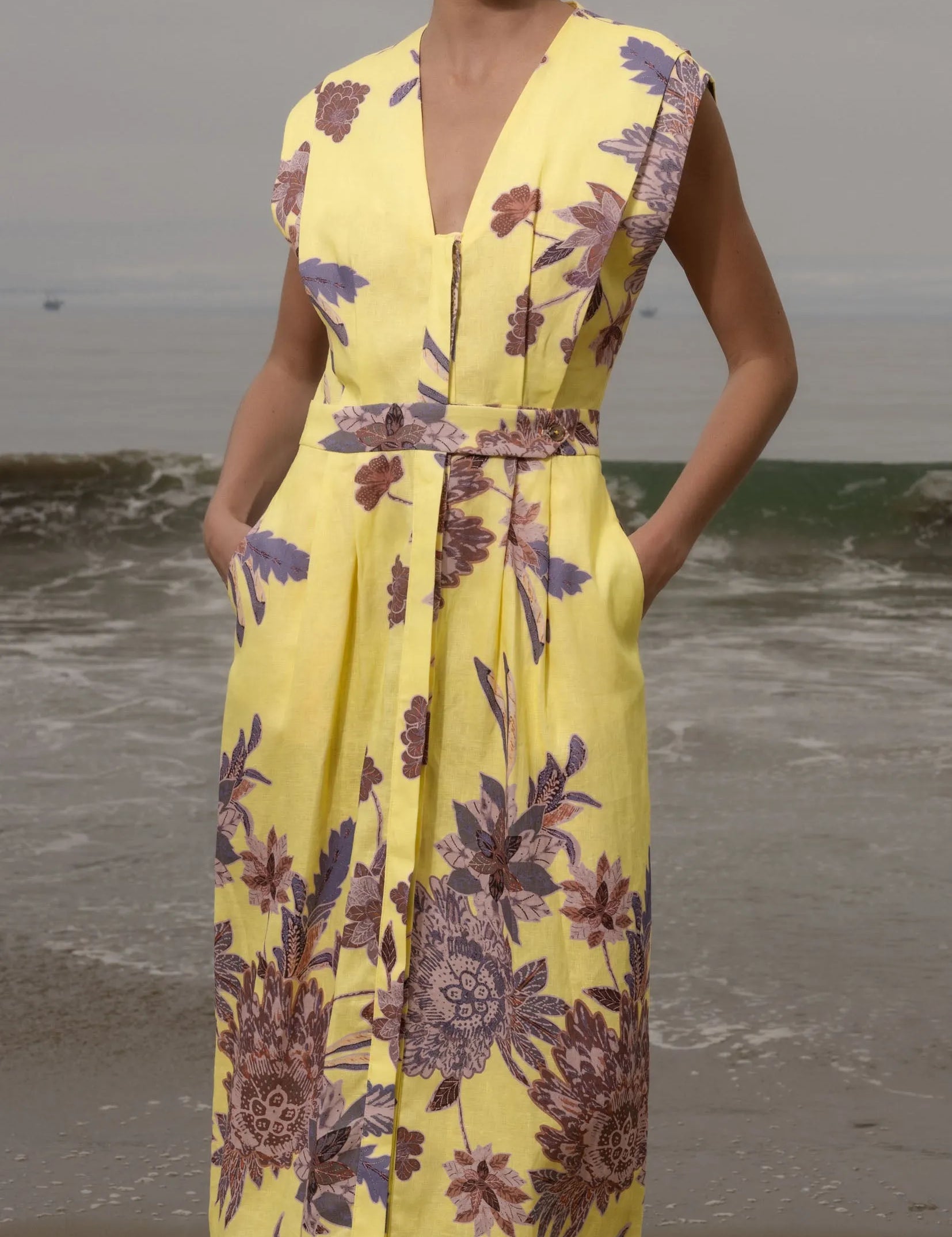 Azadeh Dress - Yellow Batik - Heidi Merrick