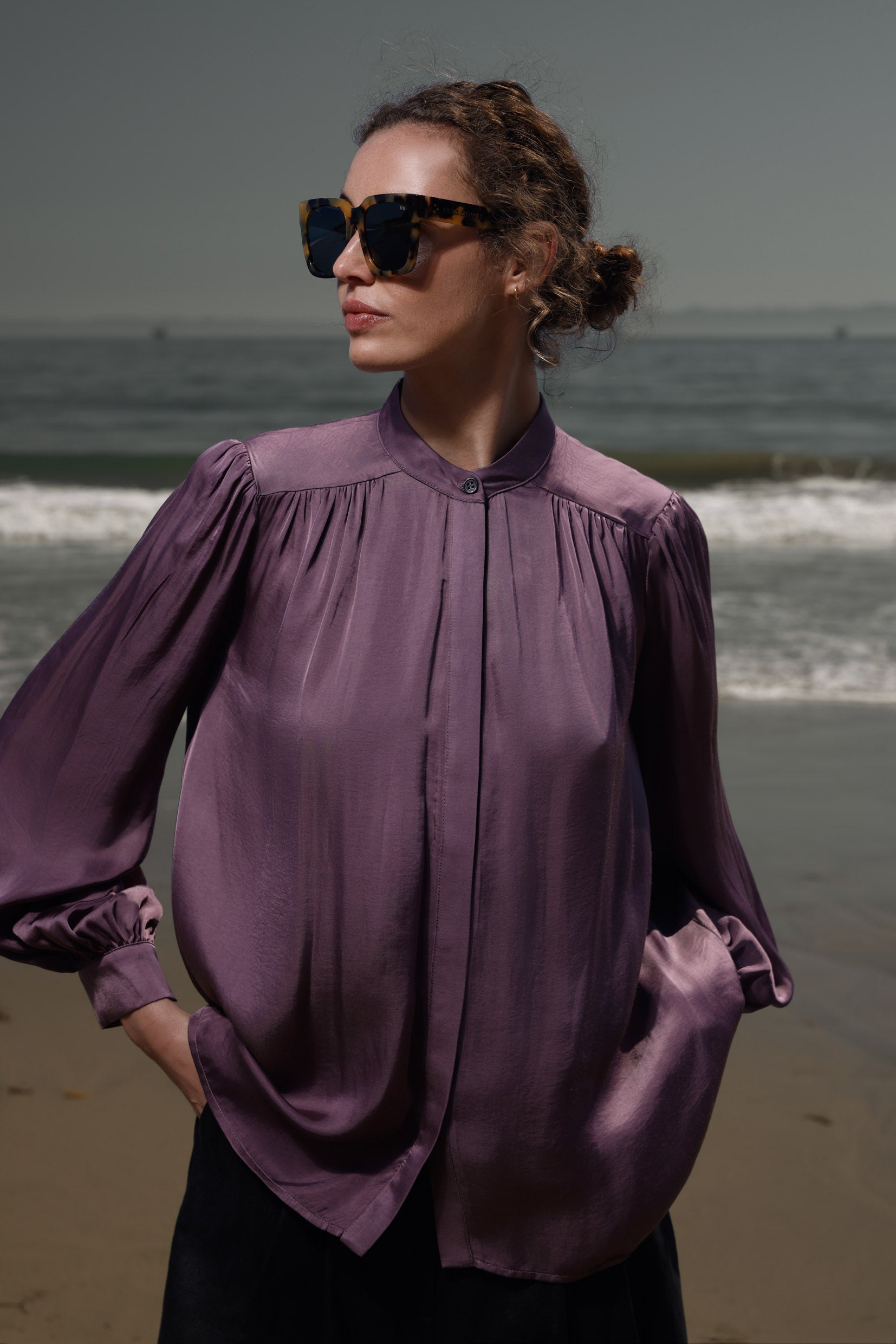 Farah Blouse - Lavender - Heidi Merrick