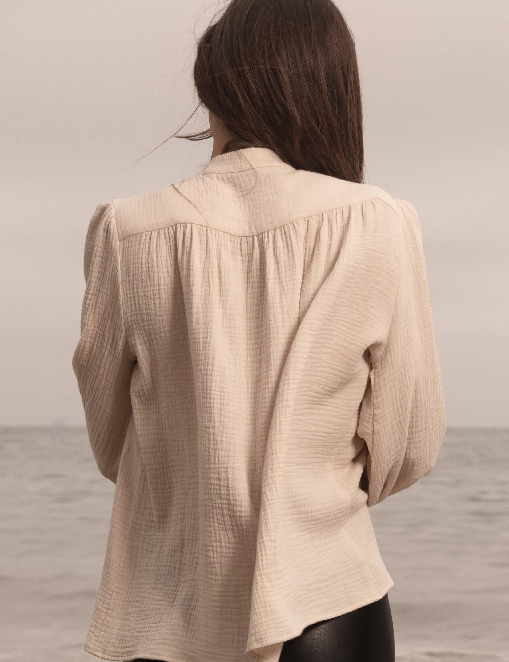 Marish Top - Dun Gauze - Heidi Merrick