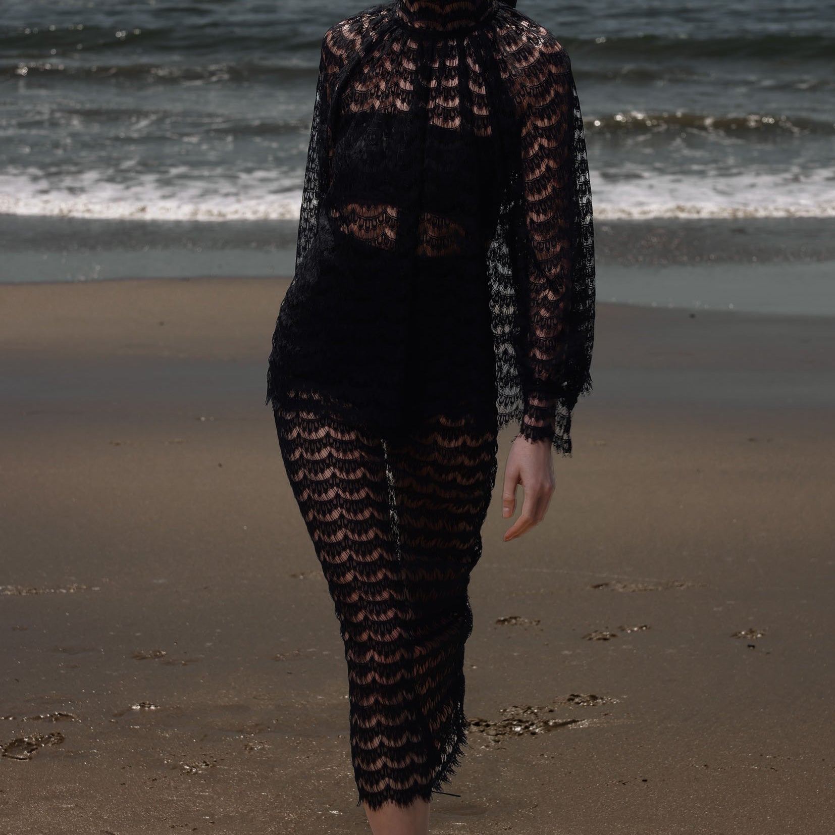Tara Skirt - Eclipse Black Lace - Heidi Merrick