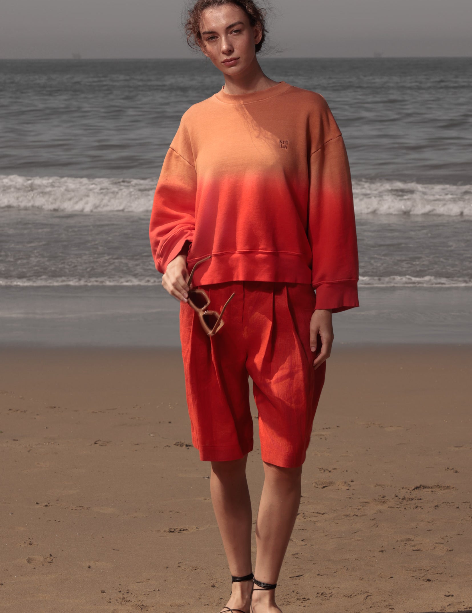 Barrel Sleeve 70's SRF LA Crewneck - Sunset