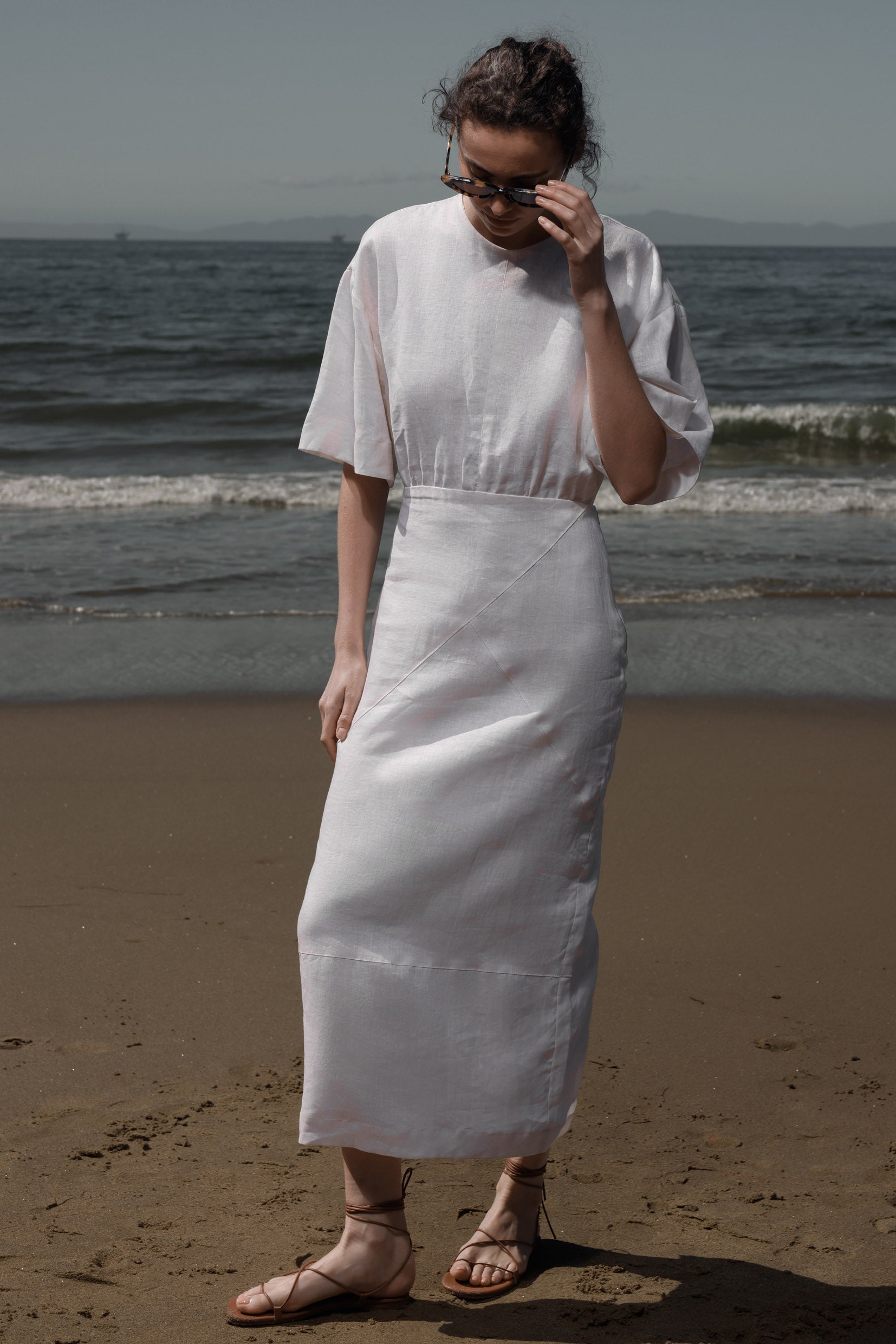 Fauna Dress - Ivory Linen - Heidi Merrick
