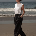 Chaplin Pant - Black Linen - Heidi Merrick