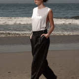 Chaplin Pant - Black Linen - Heidi Merrick