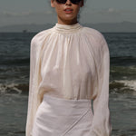 Verse Top - Ivory Tissue Linen - Heidi Merrick