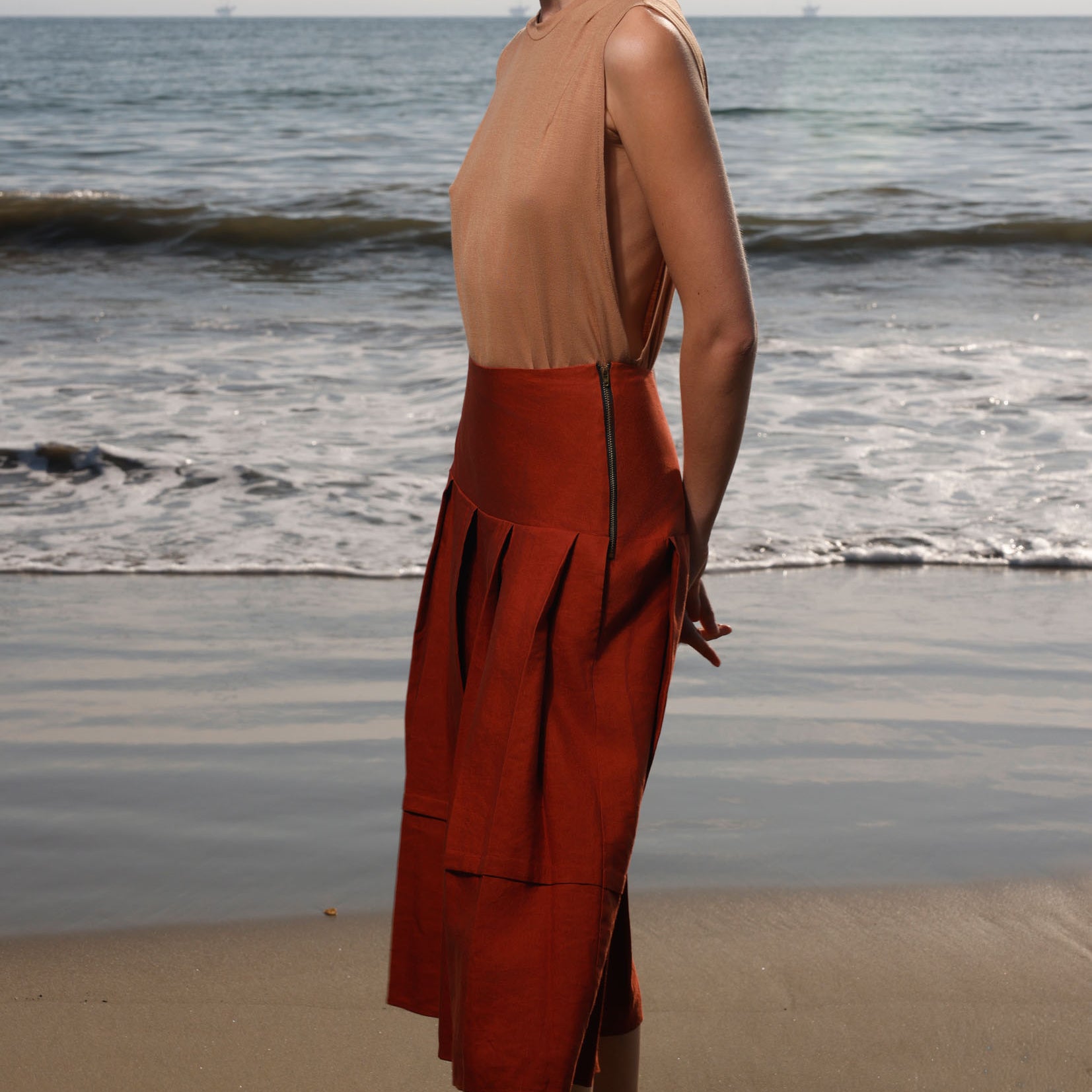 Contessa Skirt - Sienna Silk & Hemp - Heidi Merrick