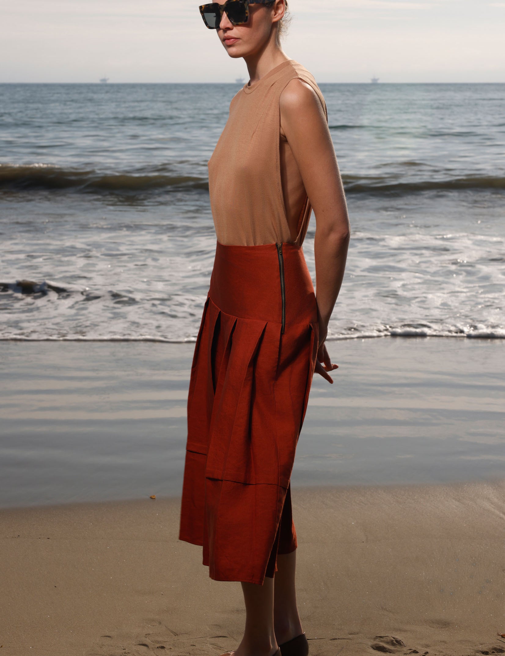 Contessa Skirt - Sienna Silk & Hemp - Heidi Merrick