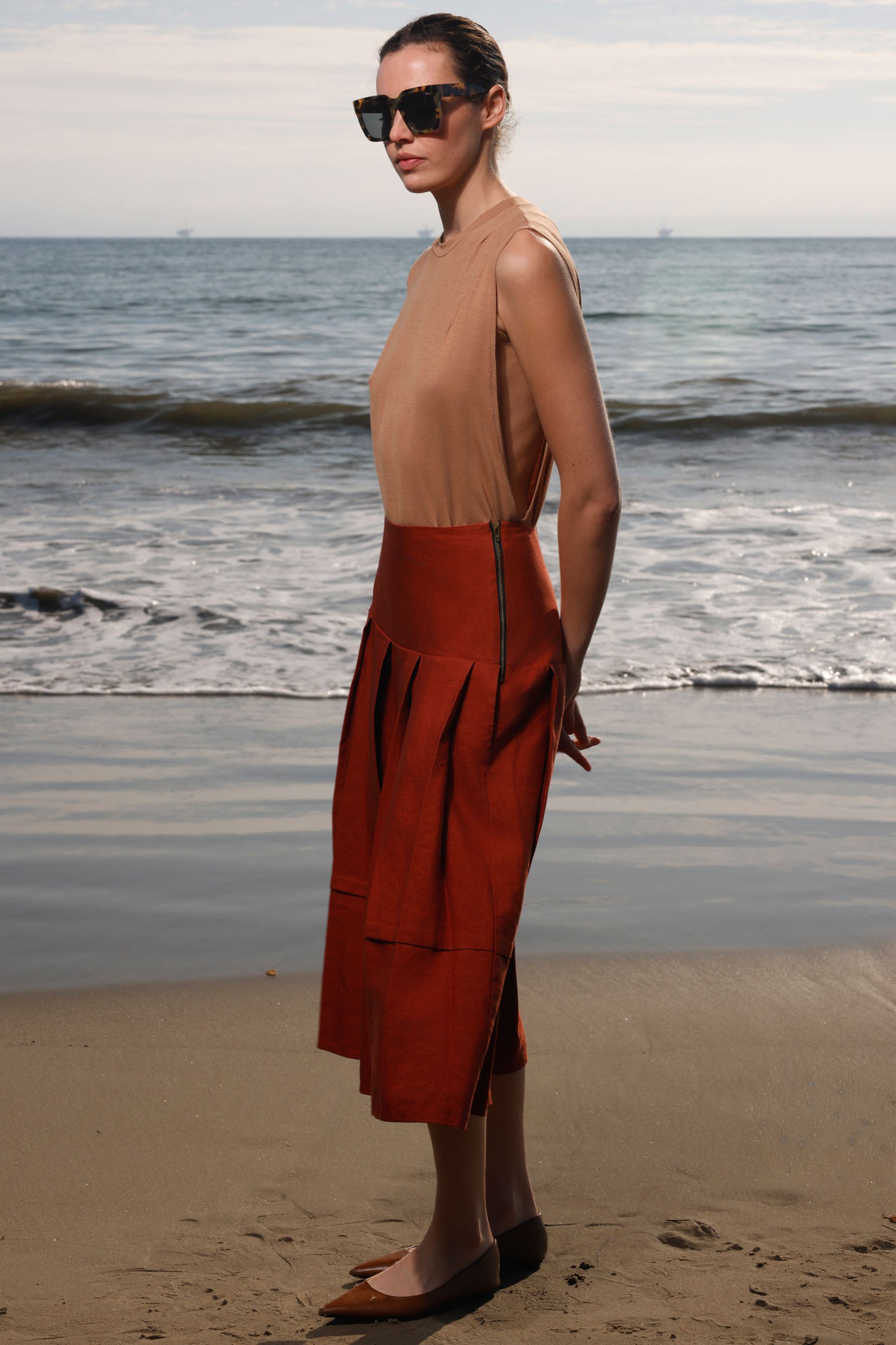 Contessa Skirt - Sienna Silk & Hemp - Heidi Merrick