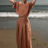Mojave Top - Clay Tissue Linen - Heidi Merrick