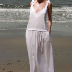 Ballerine Dress - White Shirting - Heidi Merrick